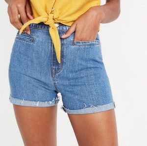 High-Rise Denim Shorts